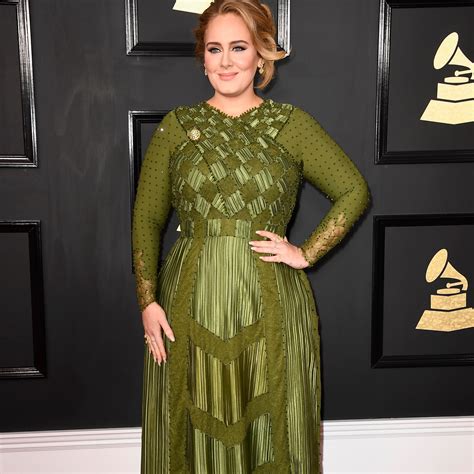 Adele Wears Green Givenchy Dress at the 2017 .